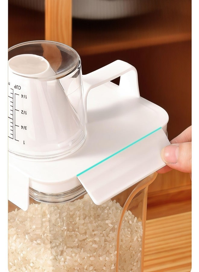 Komost Airtight Food Storage Canisters with Measuring Cup - Ideal for Cereal, Flour & Sugar | Kitchen Pantry Organization Containers, Dry Food Storage Canisters (2000ml) - Image 4